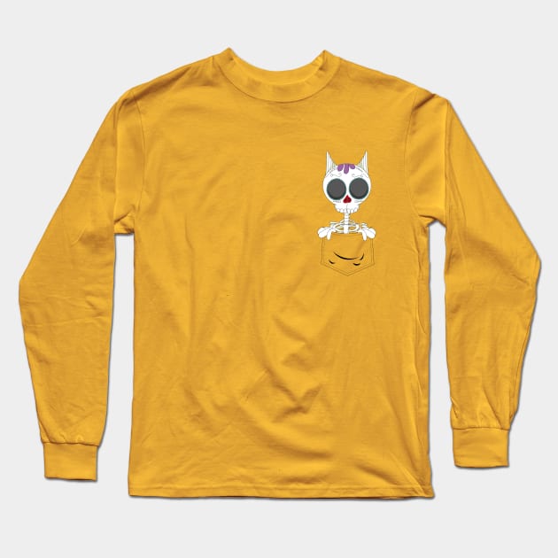 Cat in the pocket Long Sleeve T-Shirt by fairytaleink